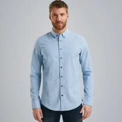 PME Legend Overhemd Van Katoen Met Stretch Blauw Shop