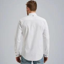 PME Legend Overhemd Van Katoen Met Stretch Wit Shop