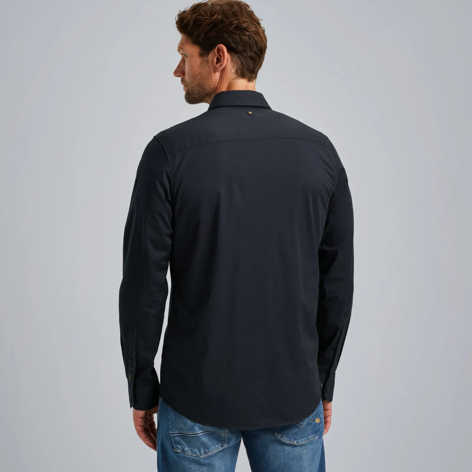 PME Legend Overhemd Van Katoen Met Stretch Grijs Fashion