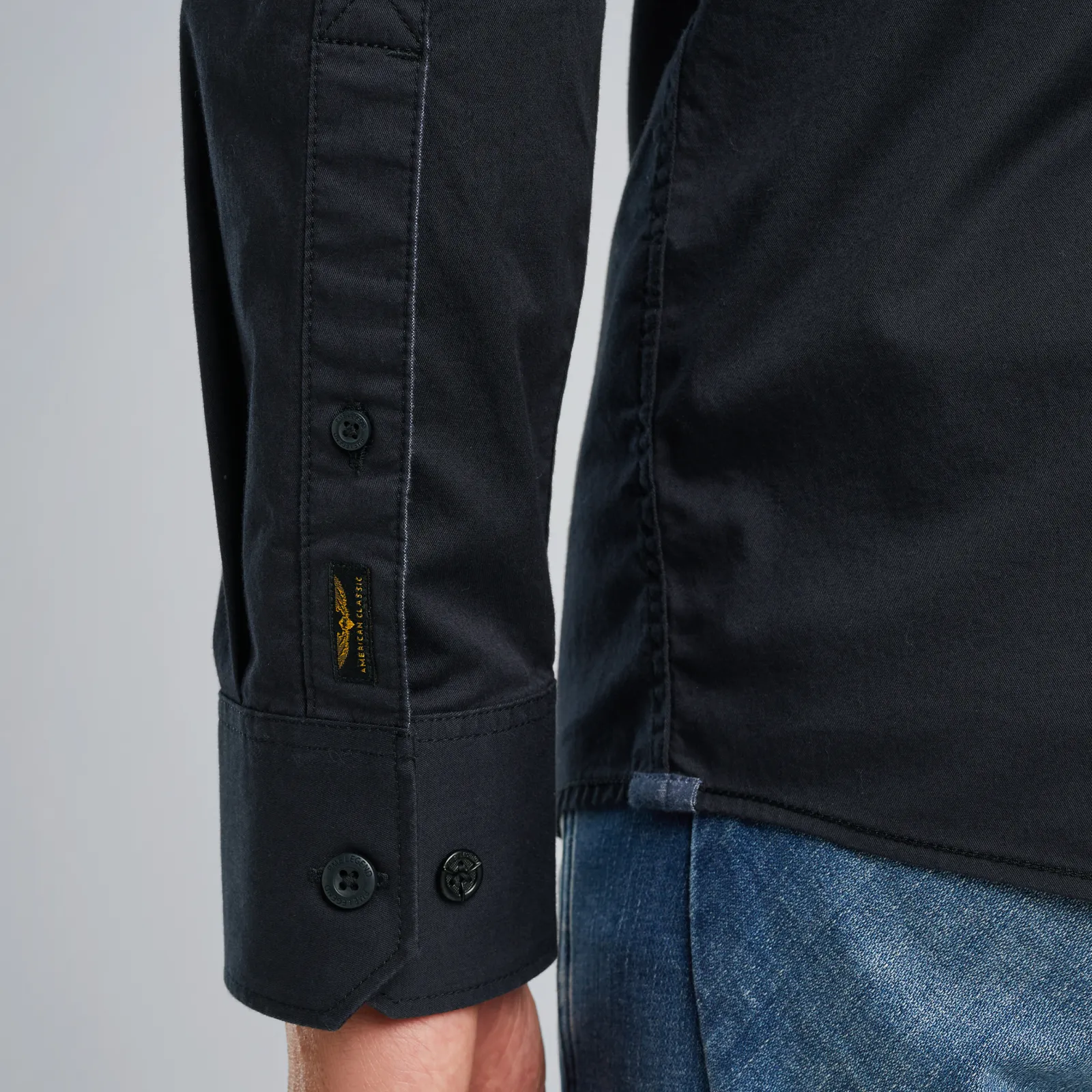 PME Legend Overhemd Van Katoen Met Stretch Grijs Fashion