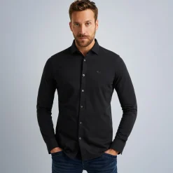 PME Legend Overhemd Van Katoenen Jersey Zwart Best