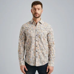 PME Legend Overhemd Van Katoen/linnen Beige Sale
