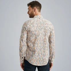 PME Legend Overhemd Van Katoen/linnen Beige Sale