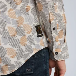 PME Legend Overhemd Van Katoen/linnen Beige Sale