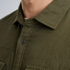 PME Legend Overhemd Van Katoen/linnen Groen Flash Sale