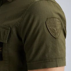 PME Legend Overhemd Van Katoen/linnen Groen Flash Sale