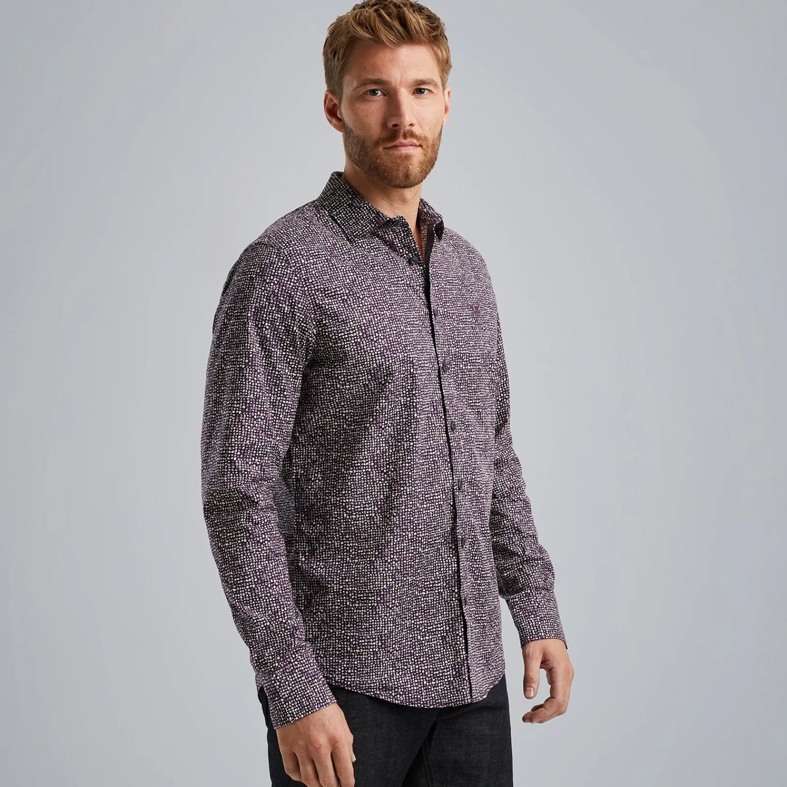 PME Legend Overhemd Van Poplin Katoen Paars Discount