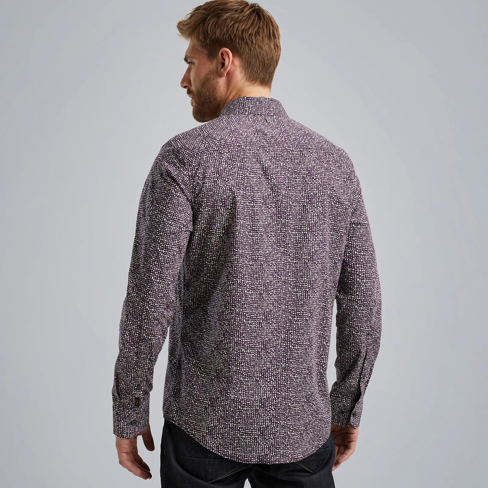 PME Legend Overhemd Van Poplin Katoen Paars Discount