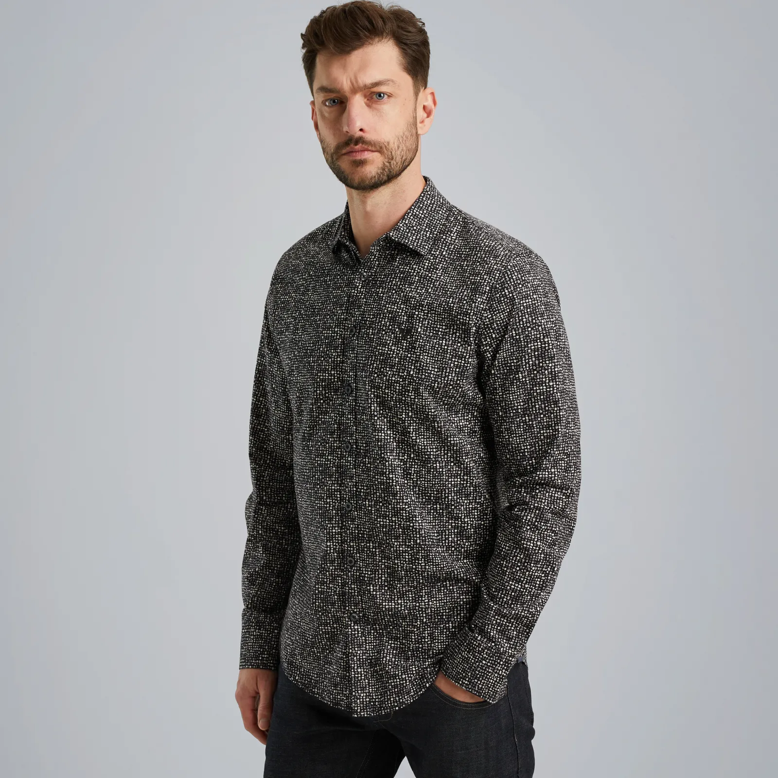 PME Legend Overhemd Van Poplin Katoen Grijs Fashion