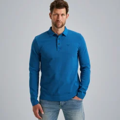 PME Legend Polo Met Lange Mouwen Blauw Fashion
