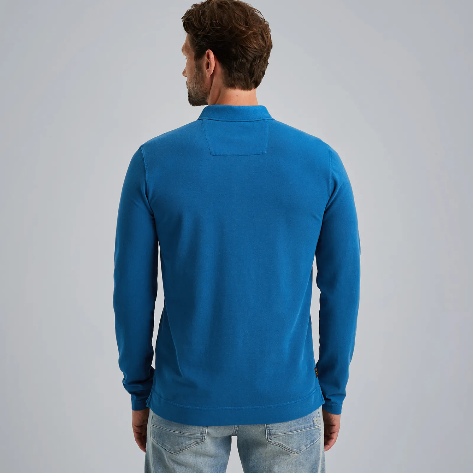 PME Legend Polo Met Lange Mouwen Blauw Fashion