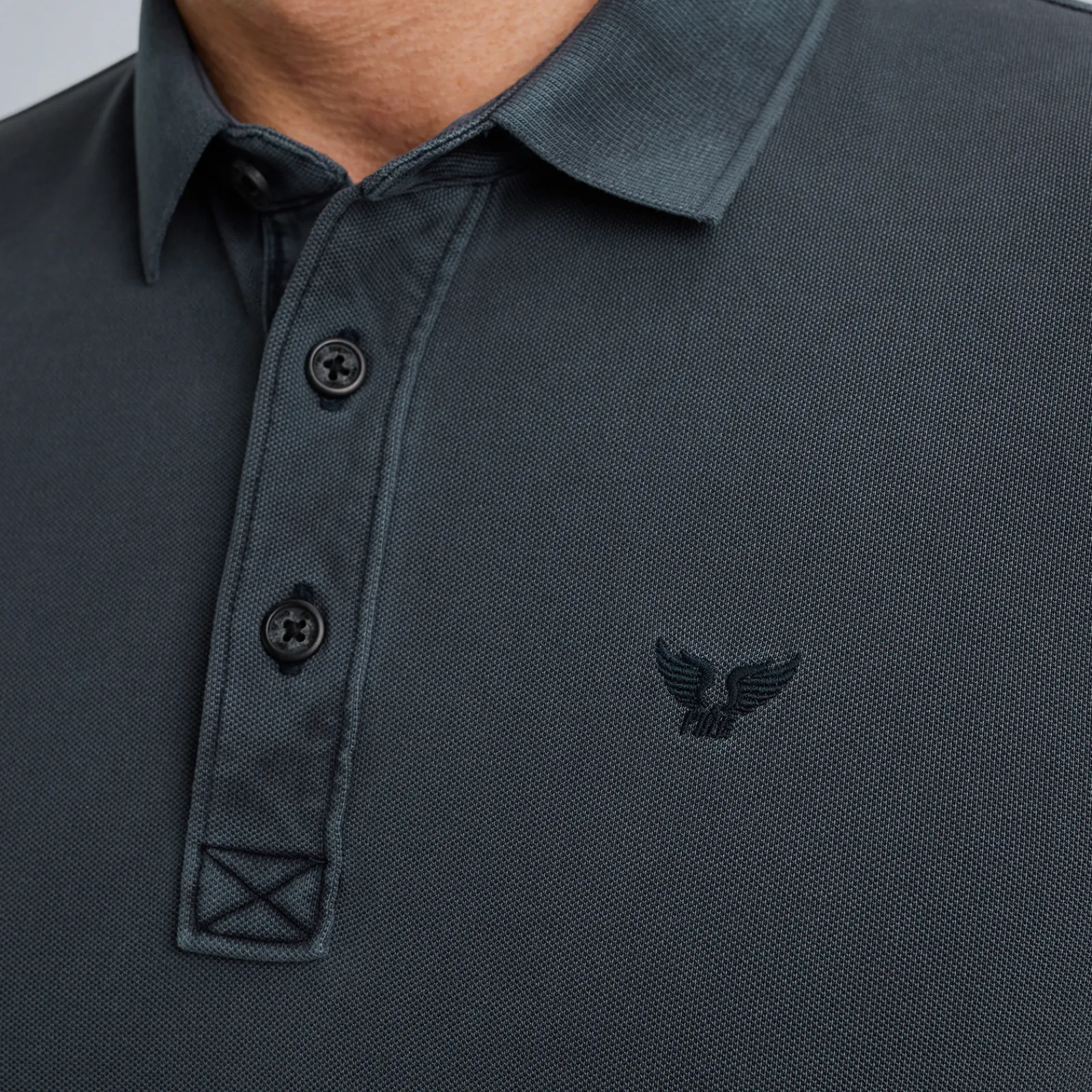 PME Legend Polo Met Lange Mouwen Blauw Best Sale