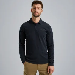 PME Legend Polo Met Lange Mouwen Blauw New