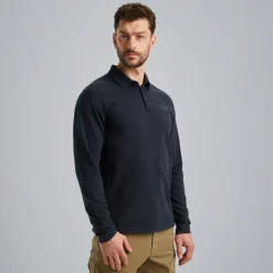 PME Legend Polo Met Lange Mouwen Blauw New