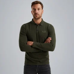 PME Legend Polo Met Lange Mouwen Groen Outlet