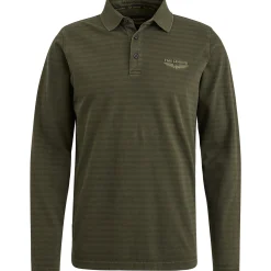 PME Legend Polo Met Lange Mouwen Groen Outlet