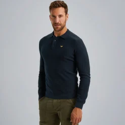 PME Legend Polo Met Lange Mouwen Blauw Best Sale