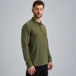 PME Legend Polo Met Lange Mouwen Groen New