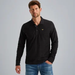 PME Legend Polo Met Lange Mouwen Grijs Outlet