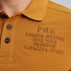 PME Legend Polo Van Slub Piqué Bruin Cheap
