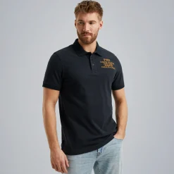 PME Legend Polo Van Slub Piqué Blauw Fashion