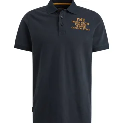 PME Legend Polo Van Slub Piqué Blauw Fashion