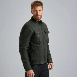 PME Legend Scraper Leren Jas Groen New