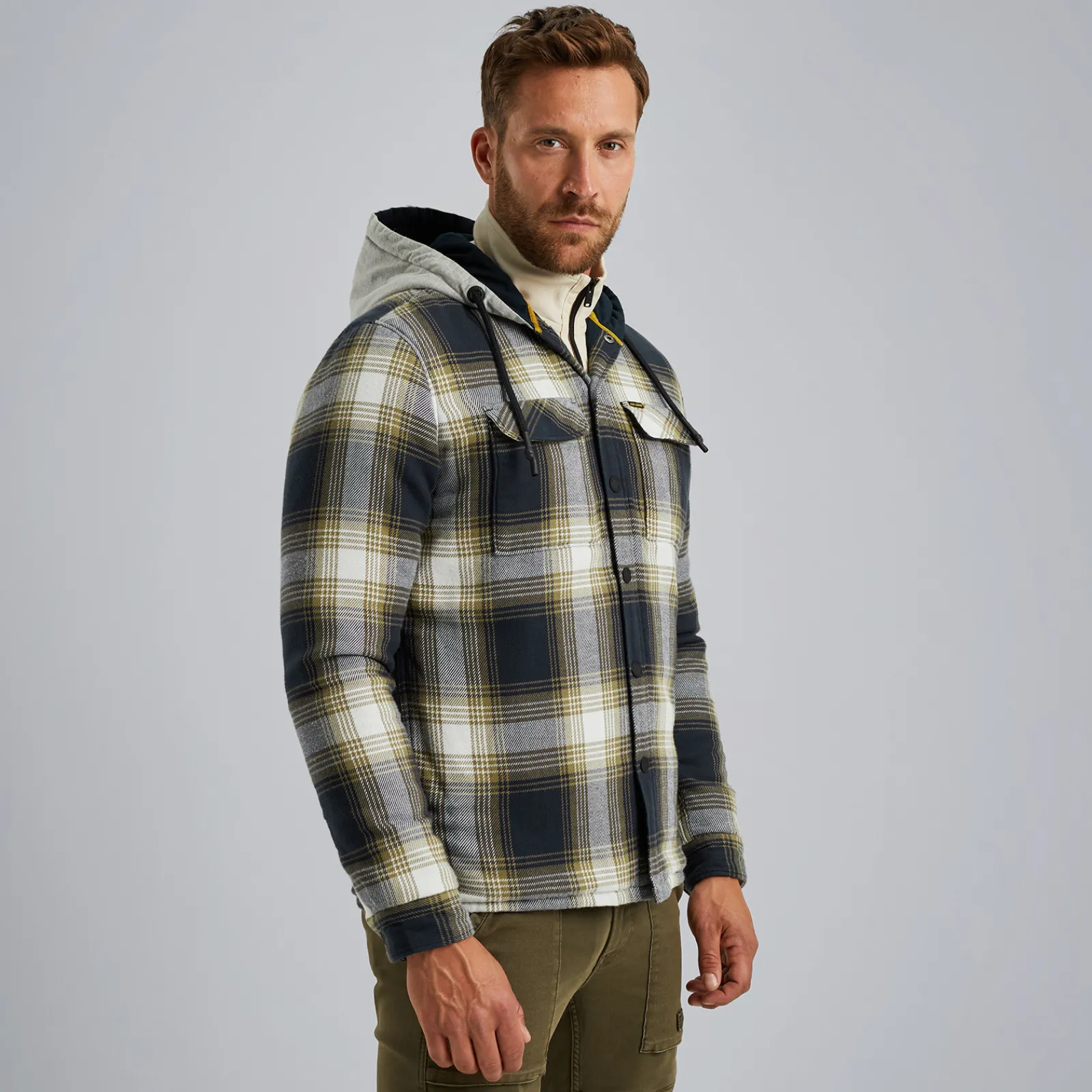 PME Legend Shirt Jacket Met Capuchon Blauw Best