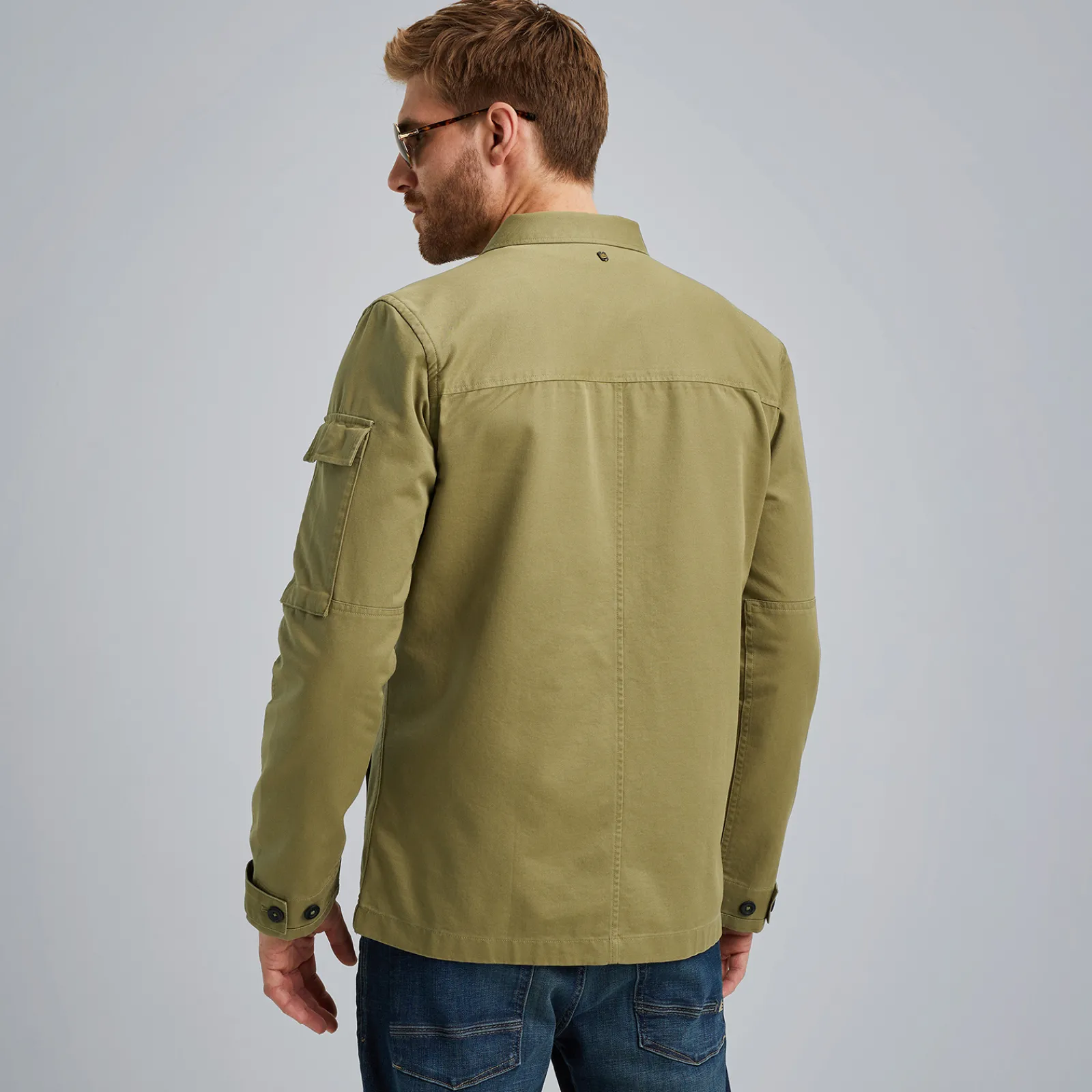 PME Legend Shirt Jacket Met Flight Pocket Groen Best