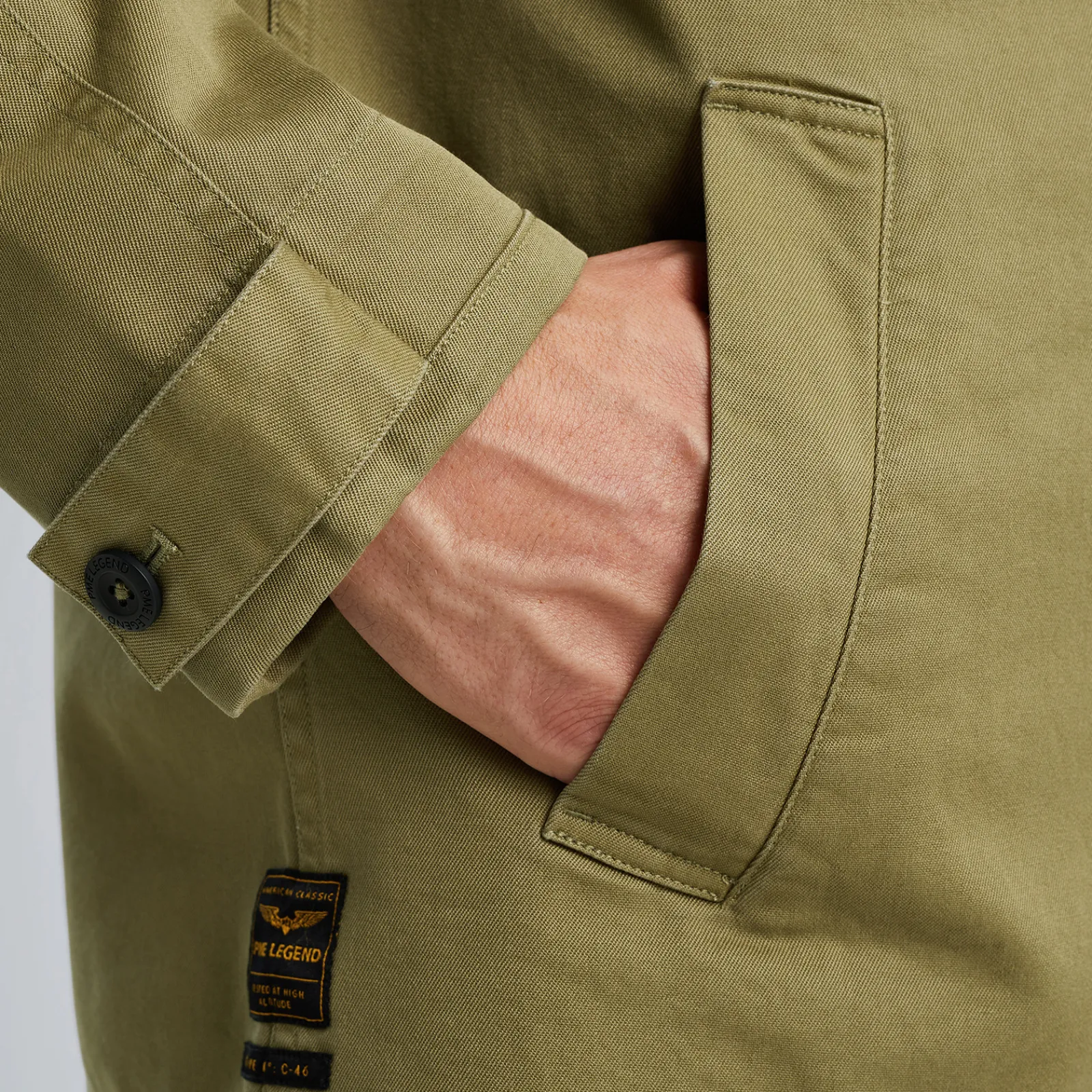 PME Legend Shirt Jacket Met Flight Pocket Groen Best
