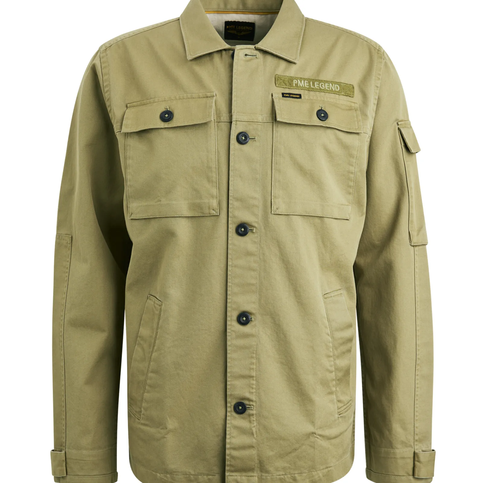 PME Legend Shirt Jacket Met Flight Pocket Groen Best