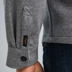 PME Legend Shirt Jacket Met Ritssluiting Grijs New