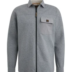 PME Legend Shirt Jacket Met Ritssluiting Grijs New