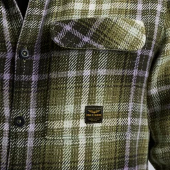 PME Legend Shirt Jacket Met Ruitpatroon Groen Best Sale