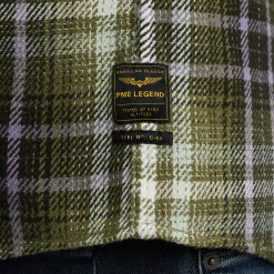 PME Legend Shirt Jacket Met Ruitpatroon Groen Best Sale