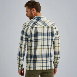 PME Legend Shirt Jacket Met Ruitpatroon Beige Sale