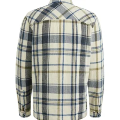 PME Legend Shirt Jacket Met Ruitpatroon Beige Sale