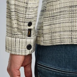 PME Legend Shirt Jacket Met Structuur Beige Cheap