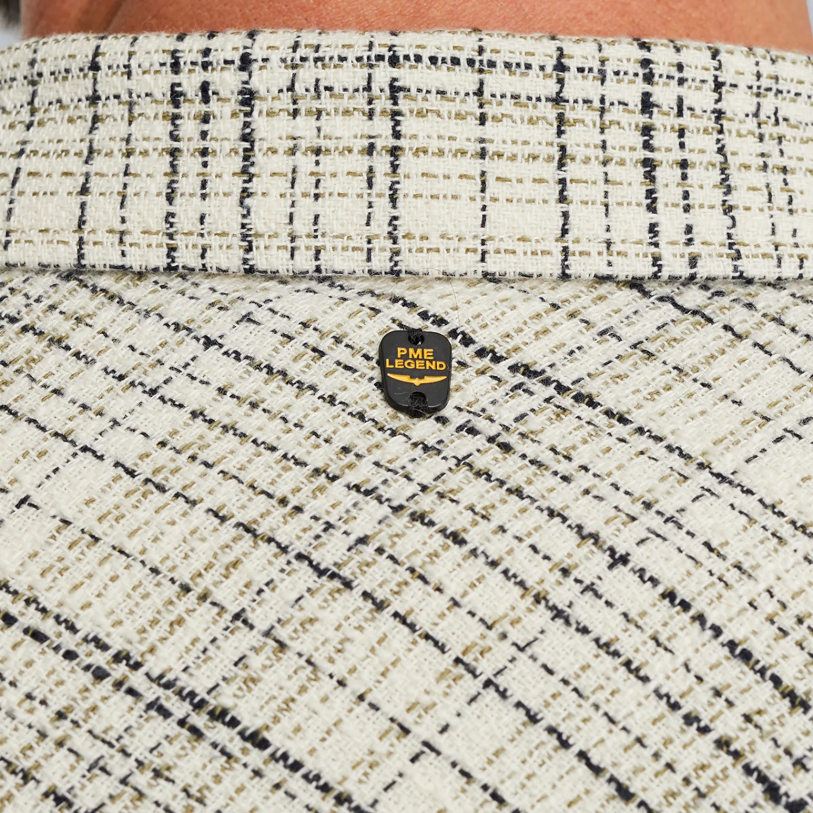 PME Legend Shirt Jacket Met Structuur Beige Cheap