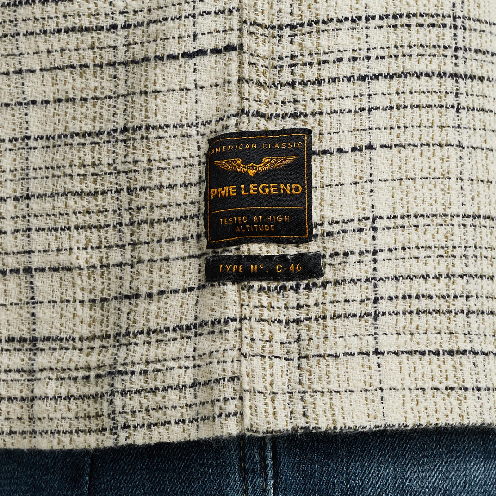 PME Legend Shirt Jacket Met Structuur Beige Cheap