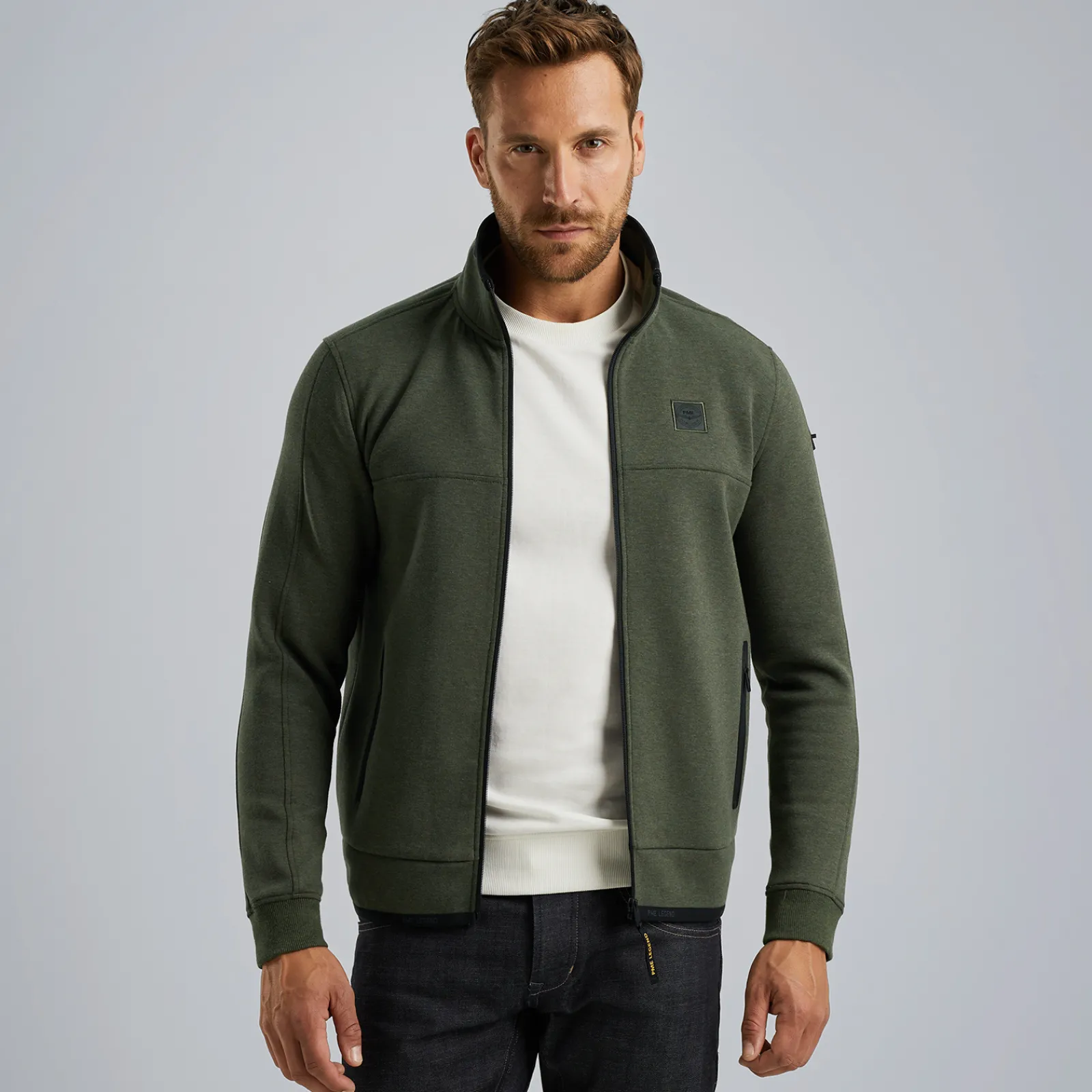 PME Legend Sweat Jacket Met Ritssluiting Groen Best