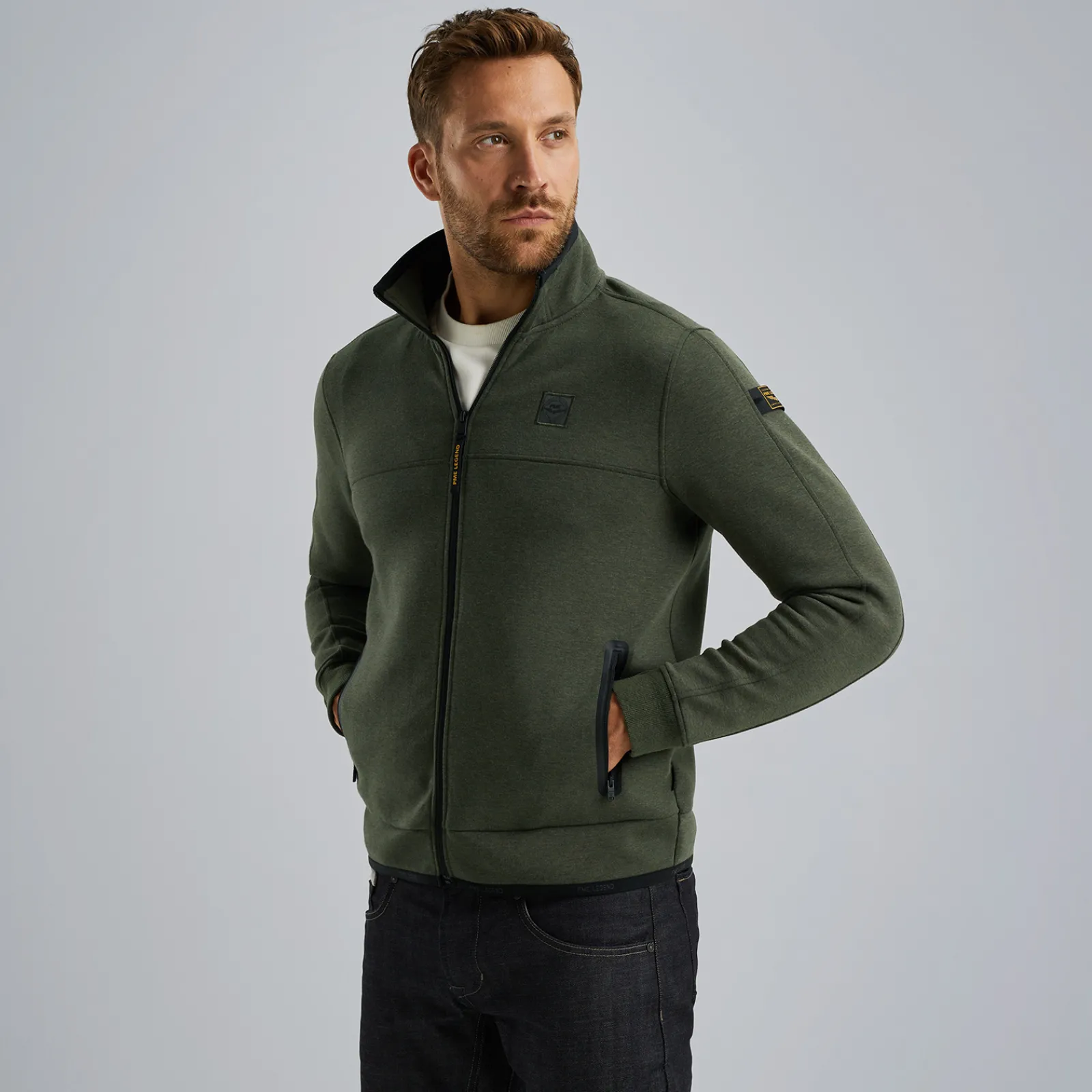 PME Legend Sweat Jacket Met Ritssluiting Groen Best