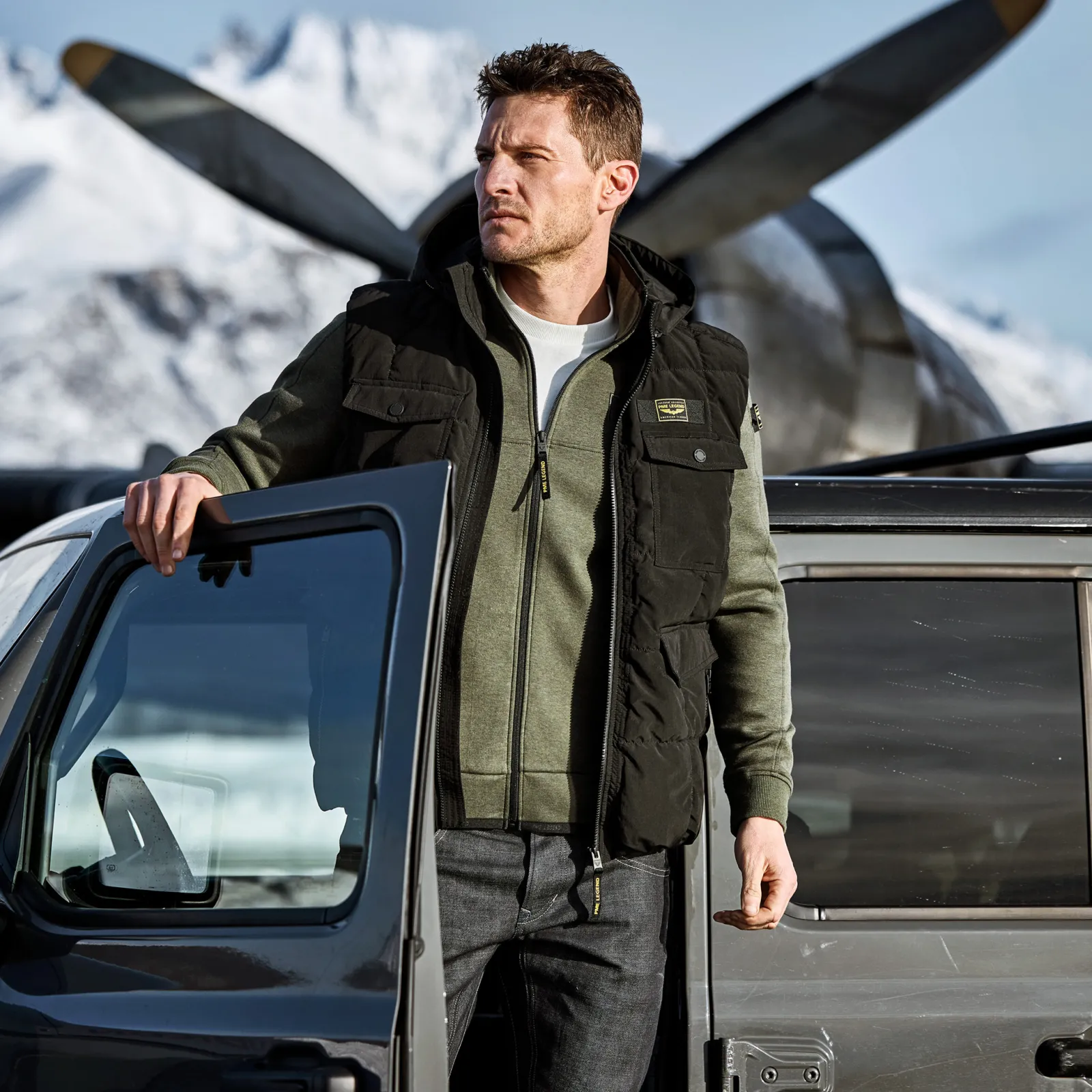 PME Legend Sweat Jacket Met Ritssluiting Groen Best