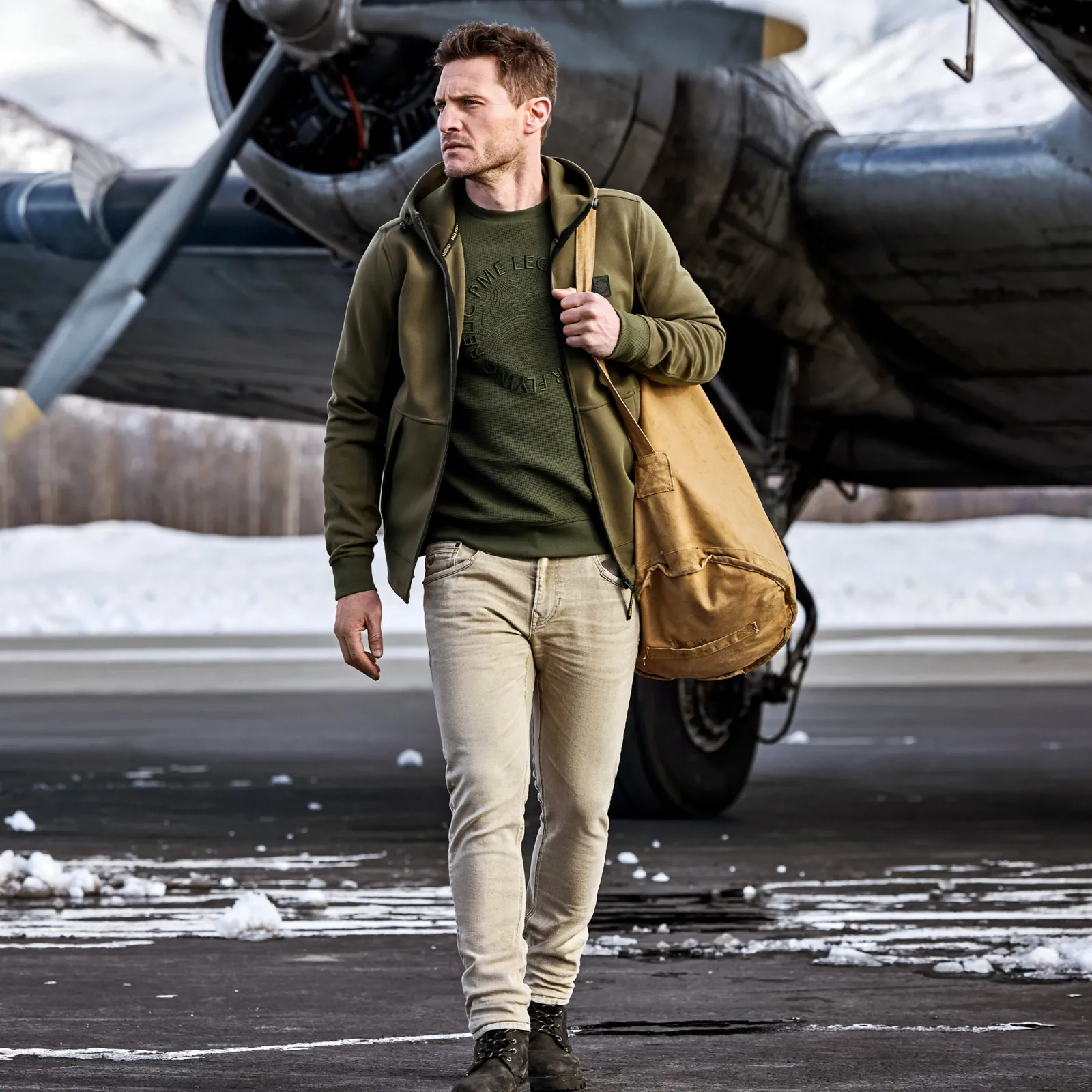 PME Legend Sweat Jacket Met Ritssluiting Groen Shop