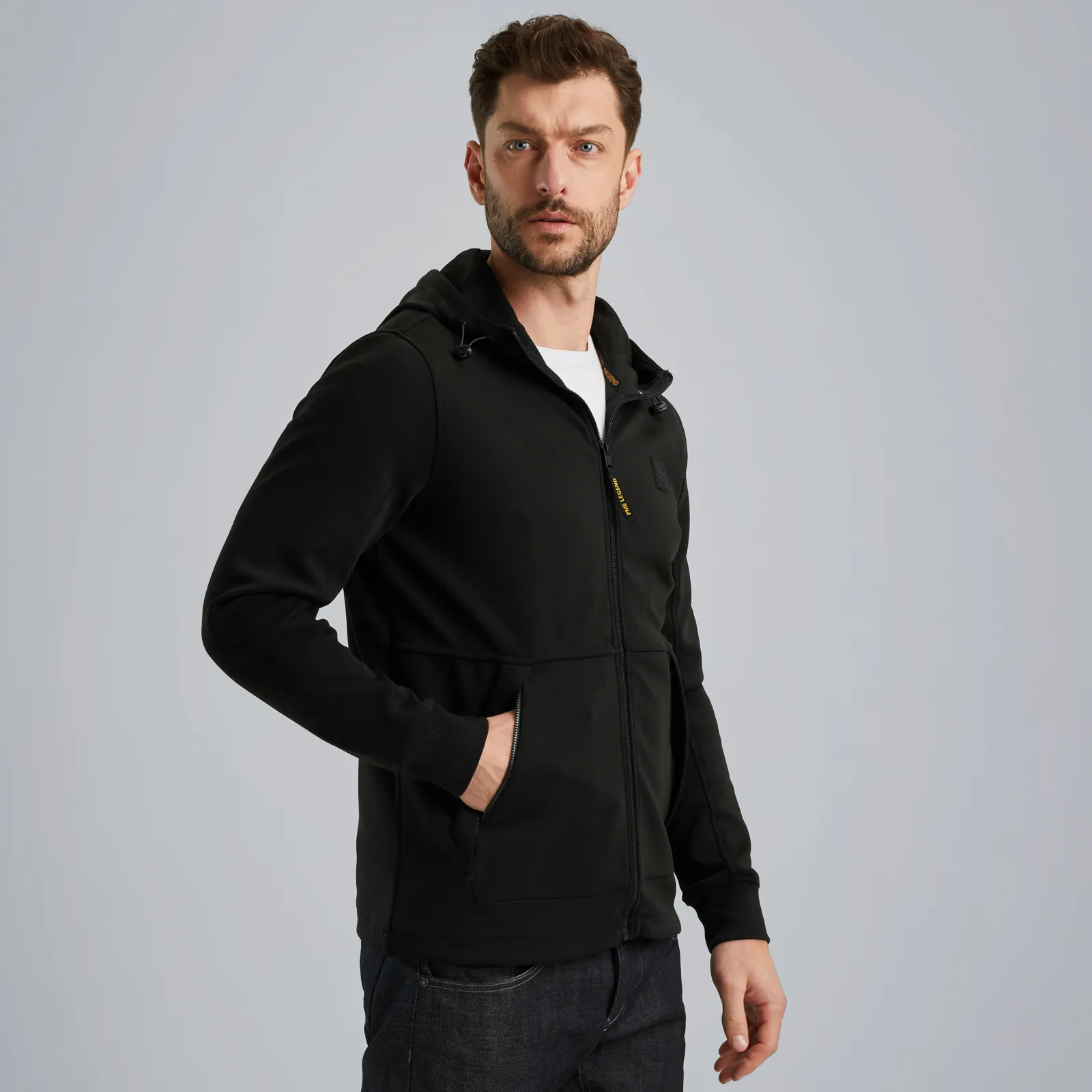PME Legend Sweat Jacket Met Ritssluiting Zwart Flash Sale