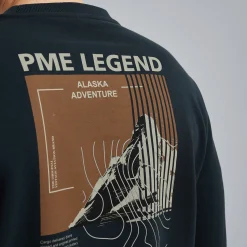 PME Legend Sweatshirt Met Artwork Blauw Shop