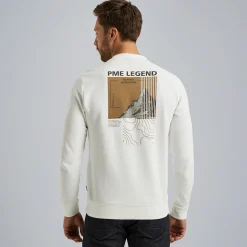 PME Legend Sweatshirt Met Artwork Wit Discount