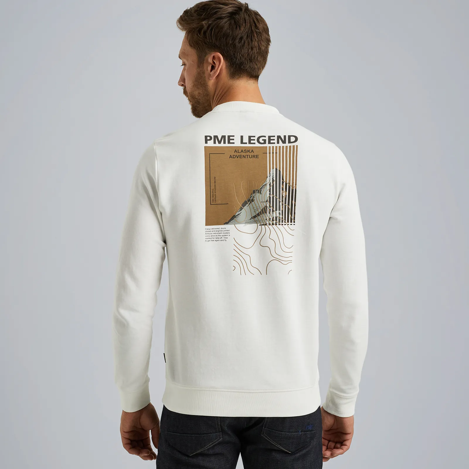 PME Legend Sweatshirt Met Artwork Wit Discount
