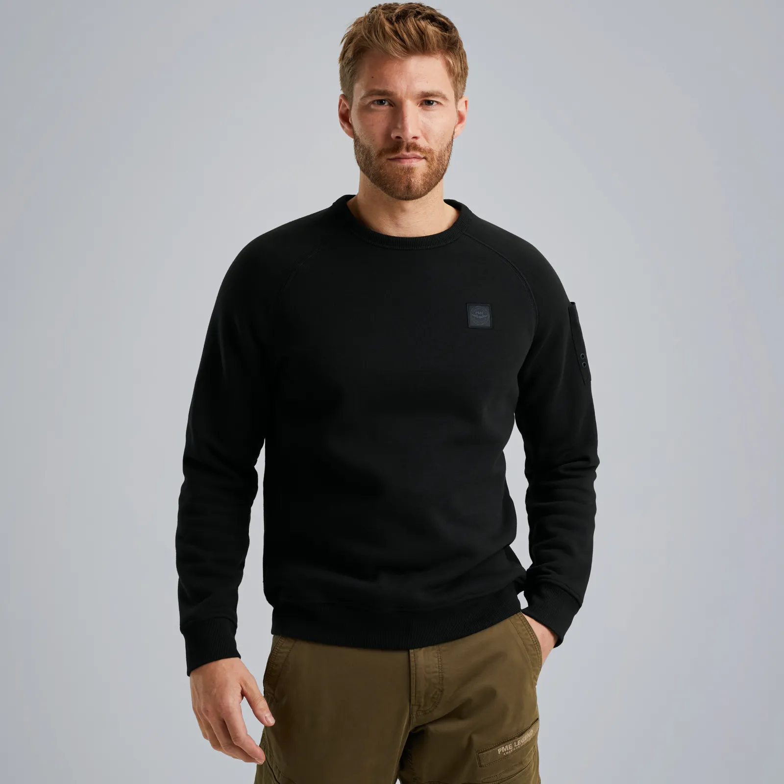 PME Legend Sweatshirt Met Flight Pocket Zwart Clearance