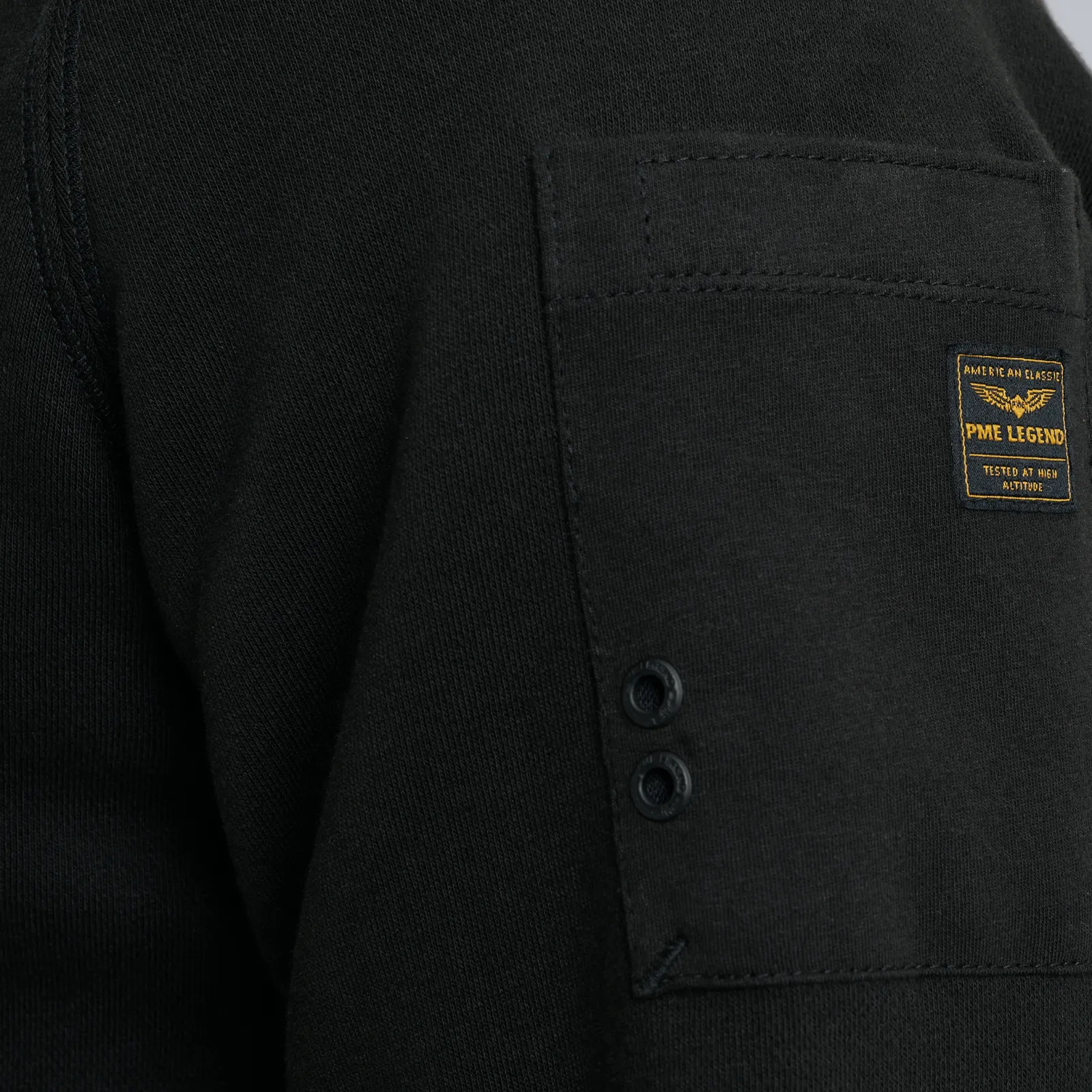 PME Legend Sweatshirt Met Flight Pocket Zwart Clearance